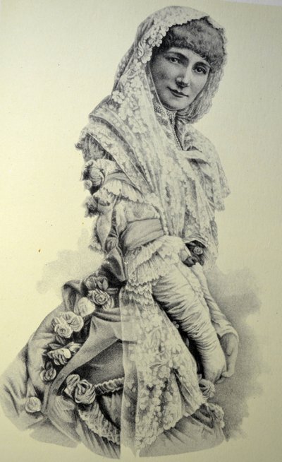 Currier & Ives Illustration 19th Century. Sarah Bernhardt (Actress) by N. and Ives, J.M. Currier